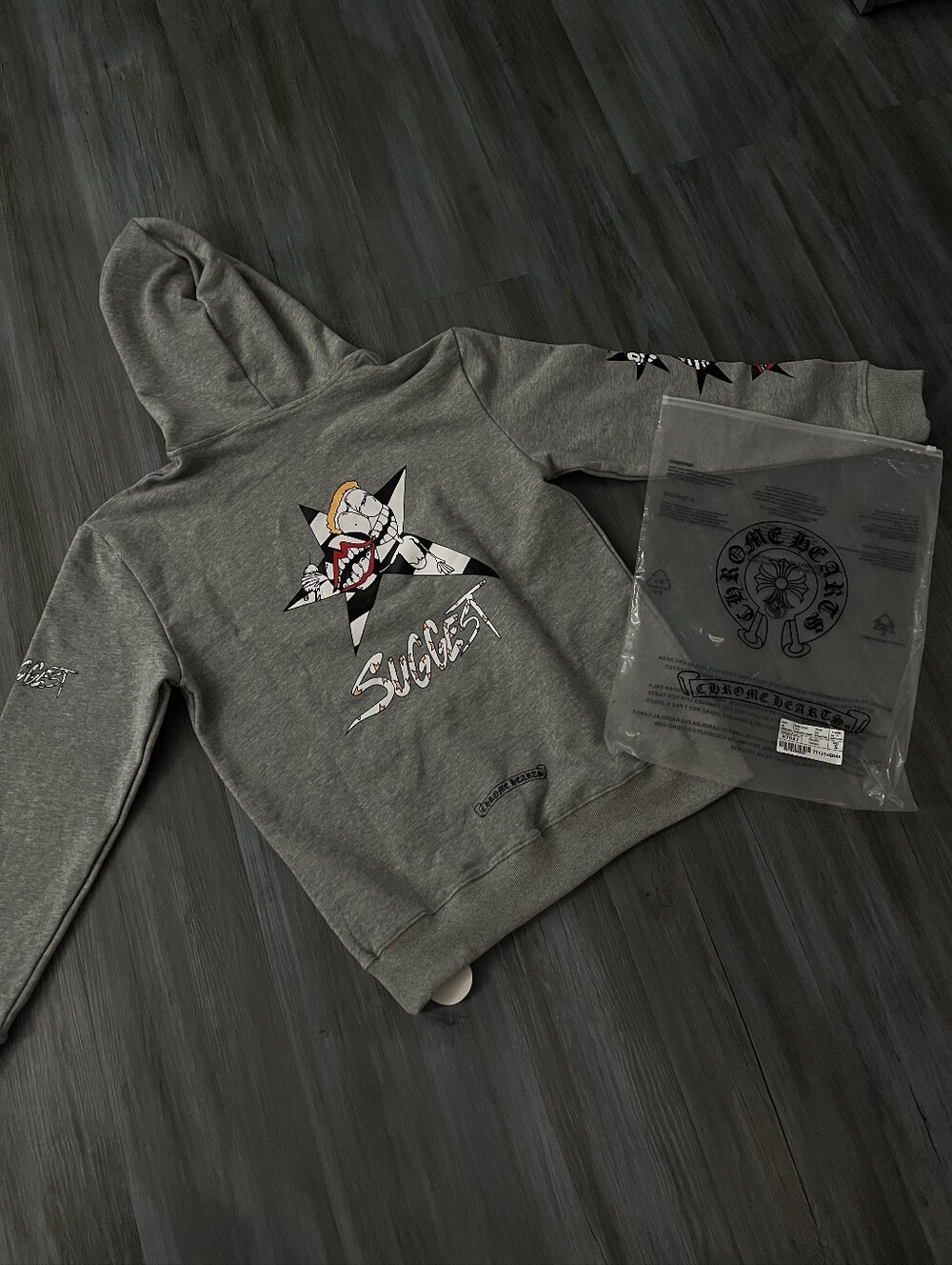 Chrome Hearts Grey Matty Boy Hoodie Size M